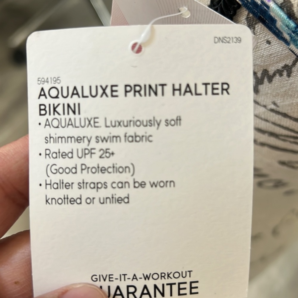 Aqualuxe print halter bikini top - Picture 4 of 6